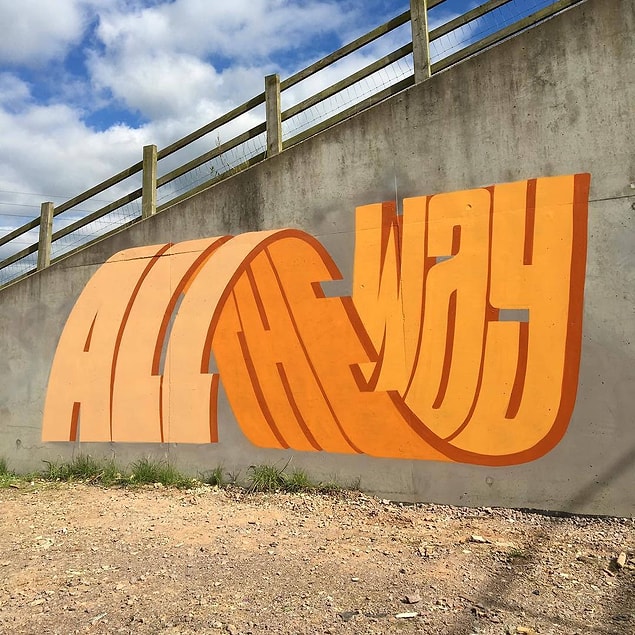 14. Grafiti, adeta duvarın önünde duran bir cisim gibi!