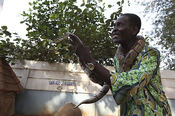 4. Змея Дамбала - центральный персонаж культа