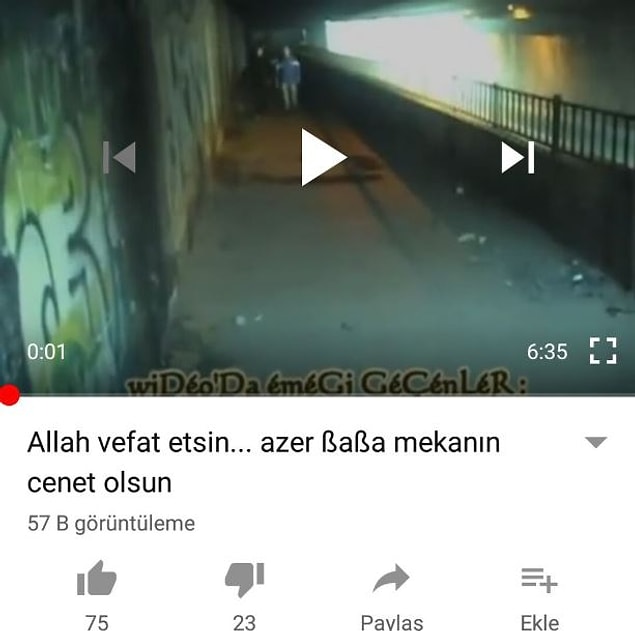 20. Azer Baba ismini görünce eli ayağına dolanmış, belli.