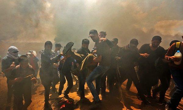 İsrail devletinin şiddetine sahne olan protestoya ait fotoğrafları sizler için derledik.