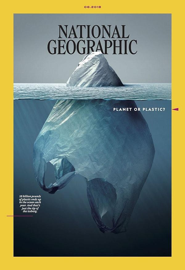 National Geographic'in yeni sayısında plastik atıklar ele alınıyor.