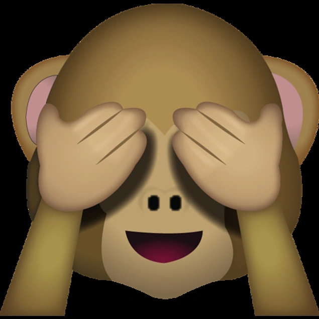 Bu maymun üç maymun olarak bilinen omerta’nın parçalarından birini temsil ediyor. Yani 'görmedim' anlamına geliyor. Utandığı söylenemeyeceği gibi emojisi olarak kullanmak da hatalı.