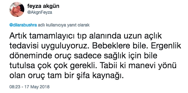 16. Diyanet İşleri Başkanlığı'nın açıklamasını elbette her aile kendi ortamında değerlendirir ancak tüm bu tartışmaya gelen bir 'mention' ortalığı karıştırdı: "Bebeklerde uzun süreli açlık..."