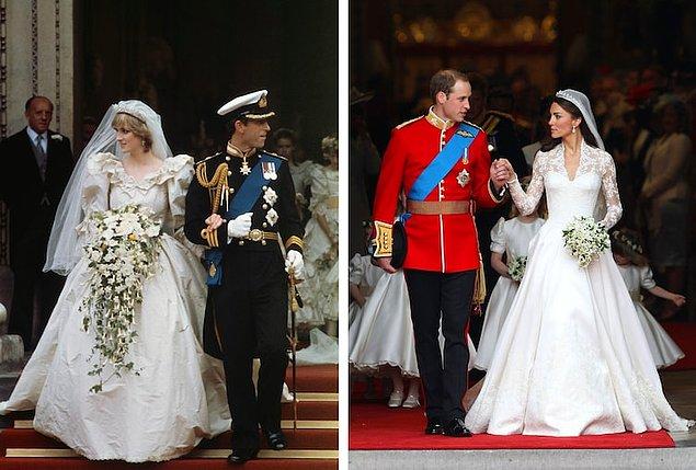 8. Tüm kraliyet düğünleri milyonlarca dolara mal olur. 2011 yılındaki William Kate düğünü için 32 milyon dolar harcanmış, 1981'deki Diana ve Charles düğünü ise bugünün parası ile 70 milyon dolar tutmuştu.