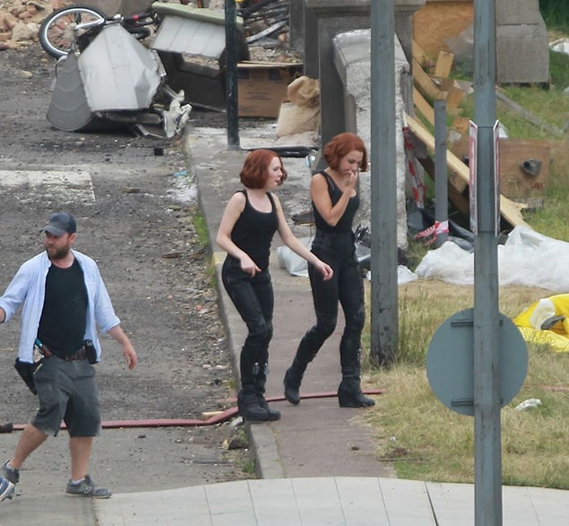 7. Scarlett Johansson (Black Widow) ve dublörü Heidi Moneymaker: