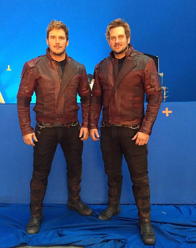10. Chris Pratt (Star-Lord) ve dublörü Tony McFarr: