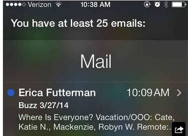 5. Siri'ye maillerinizi yüksek sesle okutabilirsiniz.