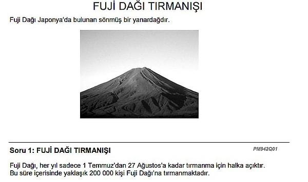9. Buna göre, Fuji Dağı’na bir günde ortalama kaç kişi tırmanmaktadır?