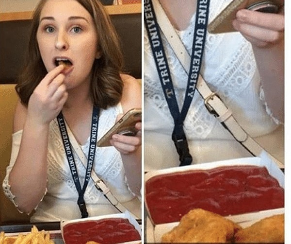 2. В этой стране кетчуп явно в моде, но не до такой же степени!