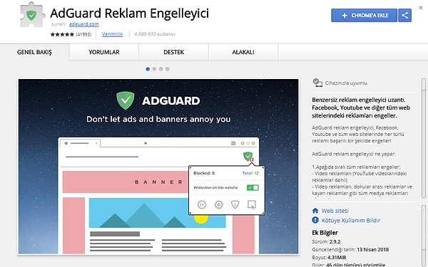 adguard reklam engelleyici full