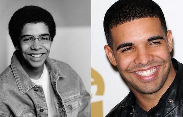 1. Думаем Рианна никогда не обратила бы внимания на Дрейка, если бы он до сих пор выглядел как на фото слева.