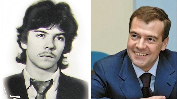 8. У Дмитрия Медведева были смешные усики.