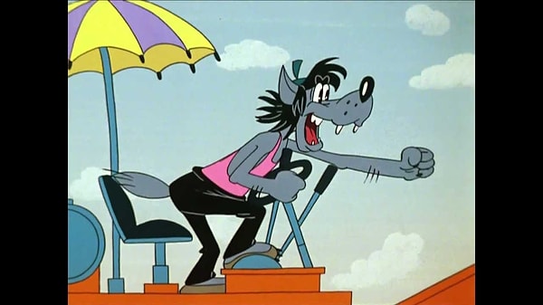 7. В кой одежде Волк ходит в большинстве серий?