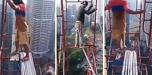 Yüzlerce Metre Yükseklikte Ölümle Dans Eden İnşaat İşçileri