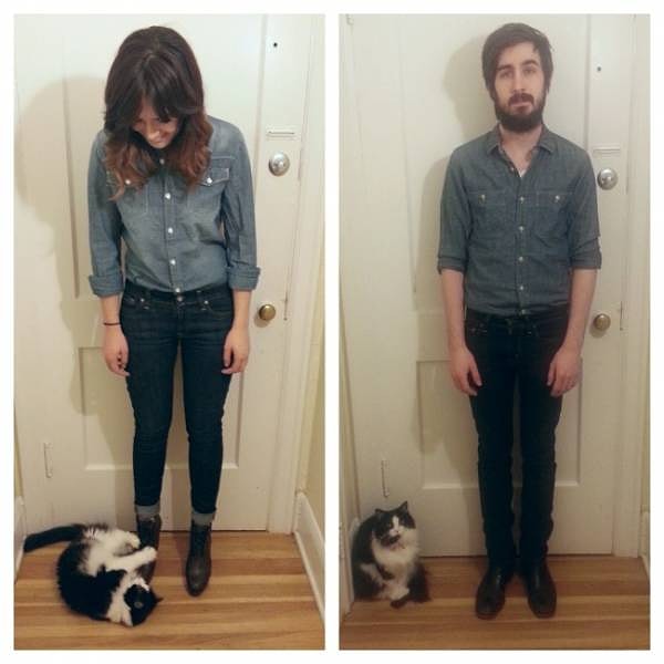 14. "Мой парень спросил, в чем я пойду на свидание с ним, и оделся так же"