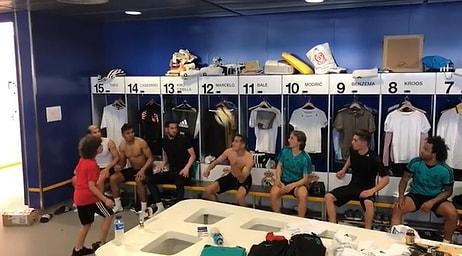 Marcelo, Real Madrid Soyunma Odasına Şov Yapan 8 Yaşındaki Oğlu Enzo'dan Rövanşı Aldı