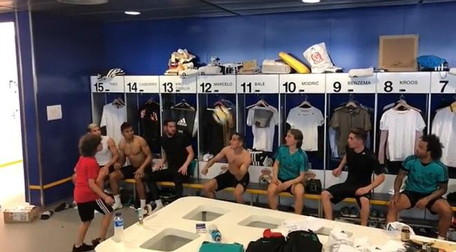 Marcelo, Real Madrid Soyunma Odasına Şov Yapan 8 Yaşındaki Oğlu Enzo'dan Rövanşı Aldı