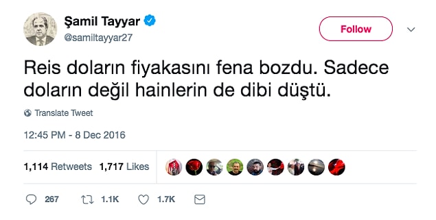 5. Haziran'da gerçekleşecek seçimler için listeye giremeyen Şamil Tayyar da bu paylaşımıyla ufkumuzu açmıştı sağolsun.