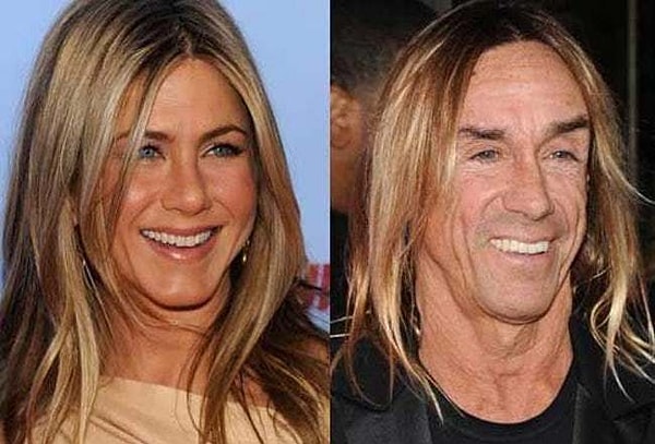 4. Дженнифер Энистон и Игги Поп