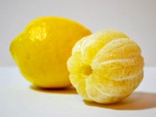 2. Bu soyulmuş limon: