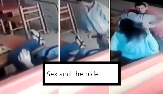 Börekçide Sevişen Çifti Sus İşareti Yaparak Dinlene Dinlene Döven Garsonlar