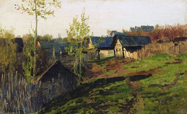 5. По мшистым(,) топким берегам темнели избы здесь и там