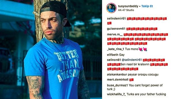 Şu an Yunan rapçinin Instagram gönderilerinin altı baya şenlikli!