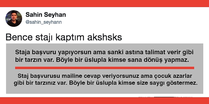 Staj Başvurusunda 38 Yıllık ODTÜ'lü Mühendisten Ayar Yedikten Sonra Kontra Atak Yapan Üniversite Öğrencisi