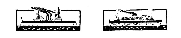 6. Палуба какого из кораблей длиннее?