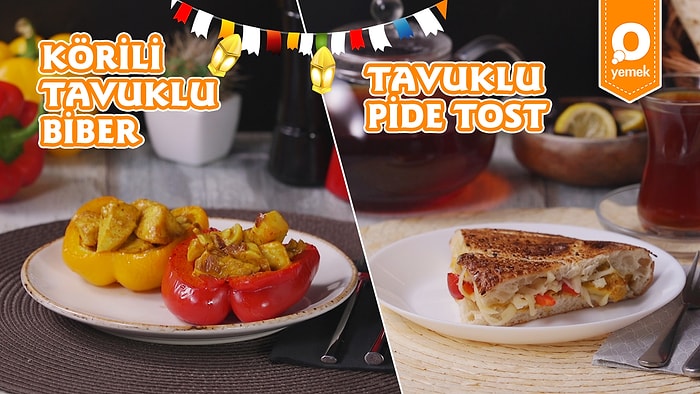 Köri ❤️ Tavuk! Hem Şık Hem Lezzetli: Körili Tavuklu Biber ve Tavuklu Pide Tost Nasıl Yapılır?