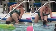 İnsanların Yüzdüğü Sırada Havuzda Bacaklarını Tıraş Eden Sülalesi Rahat Kadın