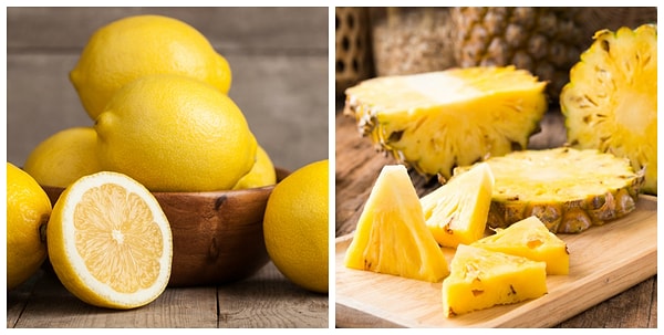 4. Лимон и ананас