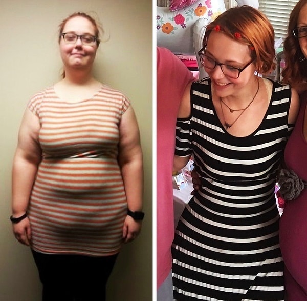 2. Эта девушка похудела со 136 до 68 кг 😱
