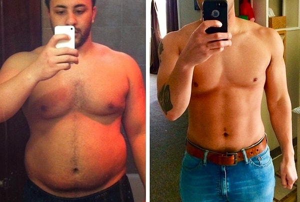 8. А этот молодой человек, чтобы потерять вес, отказался от таких вредных привычек, как употребление наркотиков и алкоголя.
