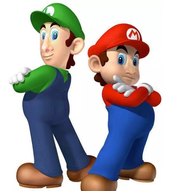 11. Человеческие носы Марио и Луиджи