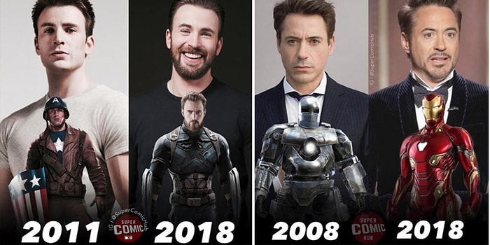 Подборка героев Marvel "Тогда и сейчас", которая заставит вас почувствовать себя старым