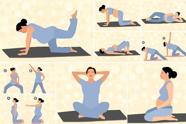 4. Zencefil ve limonu bile midenizde tutamıyorsanız, egzersiz ve özellikle hamile yogası yaparak mide bulantısından kurtulabilirsiniz.