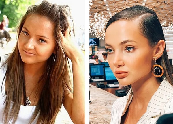 6. А узнаете в девушке "до" блогершу Сашу Маркину?