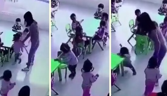 Ufacık Çocuğun Altından Sandalyesini Çeken Acımasız Öğretmen!