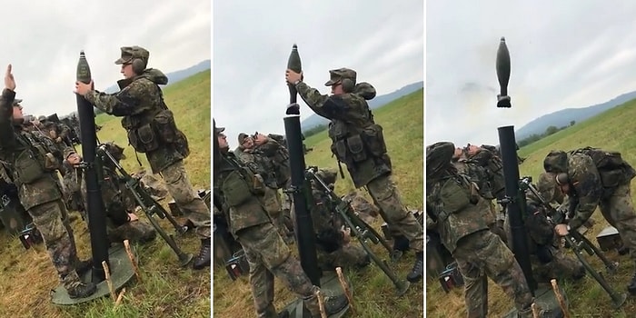 Eğitim Atışı Sırasında Ateş Almayan Havan Topu Askerlerin Arasına Düşünce Yaşanan Korku Dolu Anlar