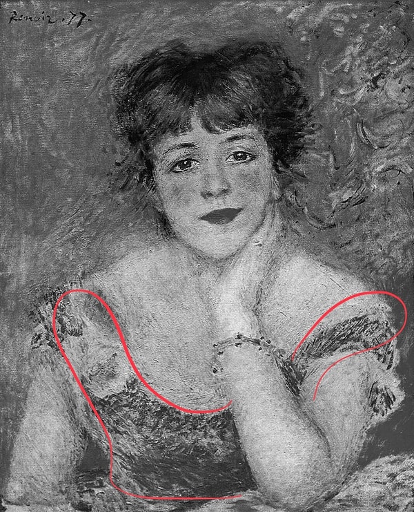 8. Портрет Жанны Самари, написанный Огюстом Ренуаром, знаком каждому из нас. Какого оттенка ее платье?