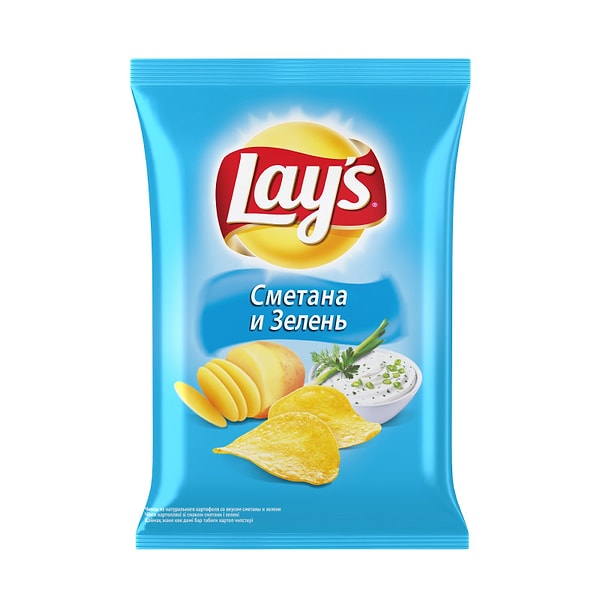 Вы чипсы со вкусом сметаны и зелени