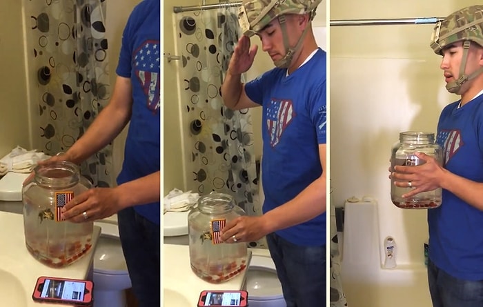 Hayatını Kaybeden Balığı İçin Askeri Cenaze Töreni Düzenleyen Adam