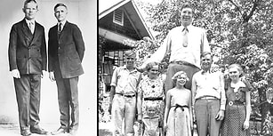 2.72'lik Boyu ile Tarihin Bilinen En Uzun Boylu İnsanı Olan Robert Wadlow'un 1930'larda Kaydedilen Görüntüleri