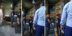 İşe Geç Kalan Çocukları Birbirine Tokatlattıran İş Yeri Sahibi