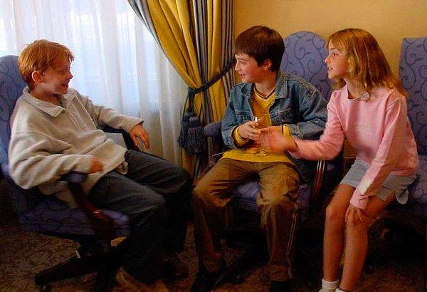 9-Rupert Grint, Daniel Radcliffe ve Emma Watson.