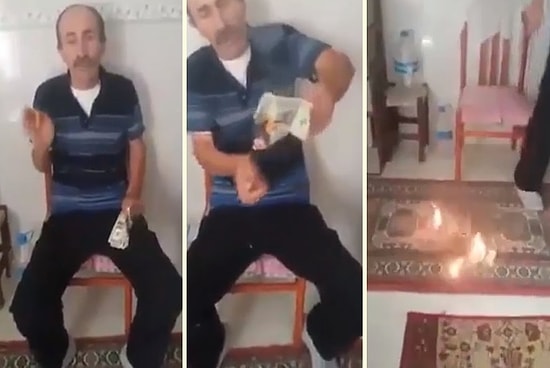 Bi' Bitmediniz! Amerika'yı Protesto Etmek İçin Dolar Yakan Adam