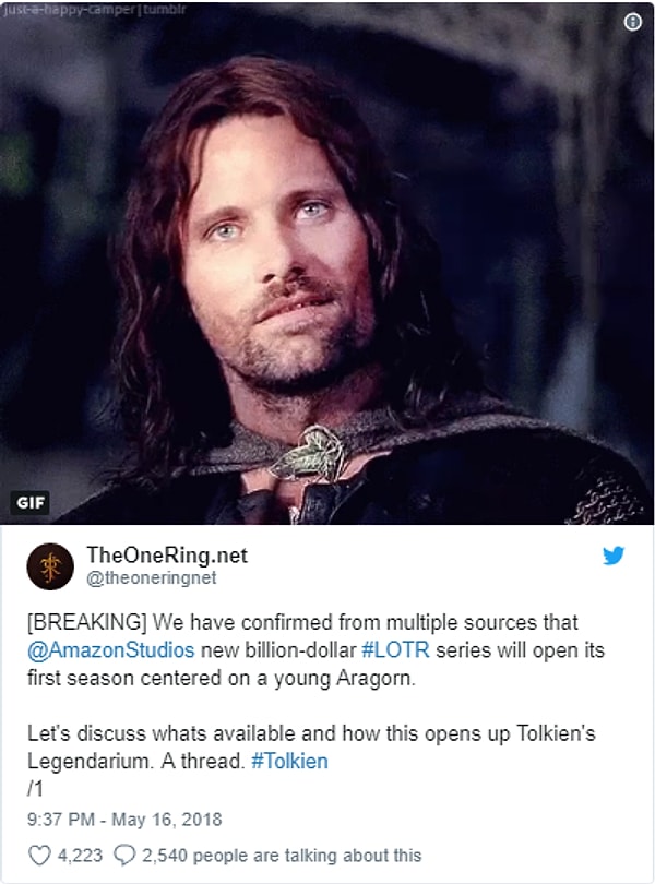 3. Как сообщает один из крупнейших фанатских ресурсов по "Властелину колец" The One Ring, сюжет первого сезона сериала будет разворачиваться вокруг молодого Арагорна и поведает нам о его жизни и приключениях еще до событий "Войны кольца"