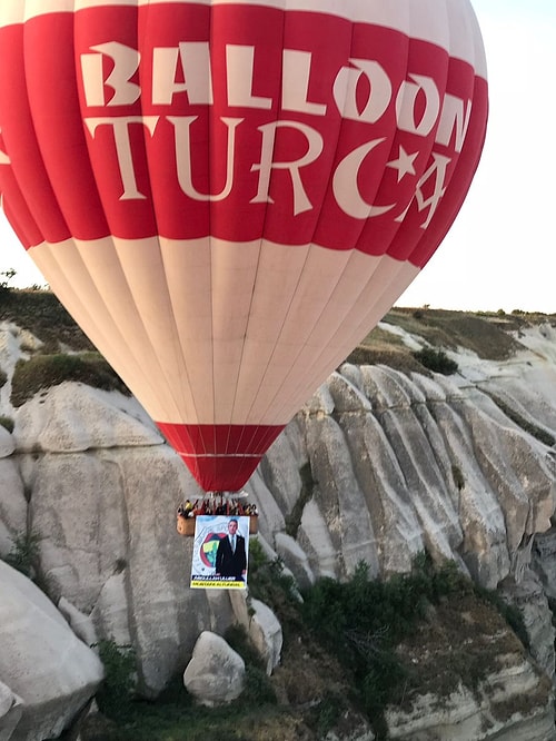 BONUS- Nevşehir'de Ali Koç'un Posteri ile balon turu yapıldı.