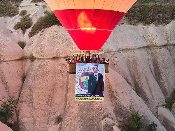 BONUS- Nevşehir'de Ali Koç'un Posteri ile balon turu yapıldı.